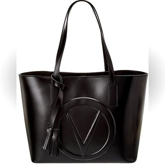 ⭐️HP🖤Valentino by Mario Valentino Leather X Large Soho FV Tote NWT - Picture 1 of 17